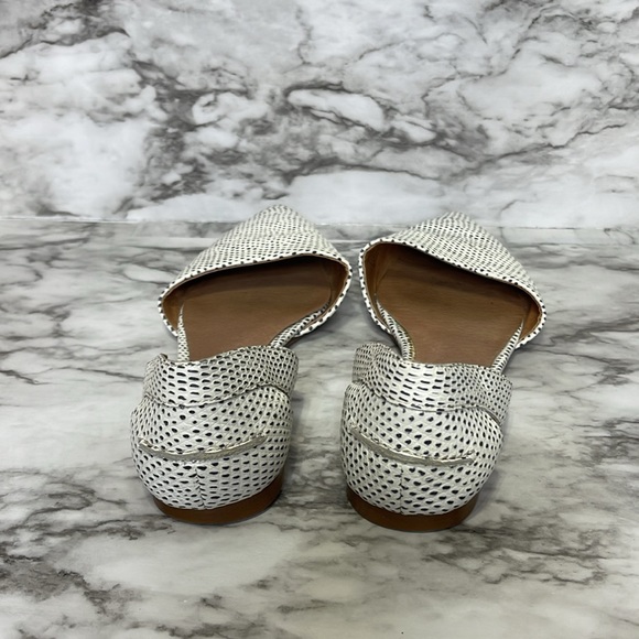 Madewell Womens Sz7. Black White Gray Cut Out Pointy Toe Flats Almost new - Picture 3 of 13